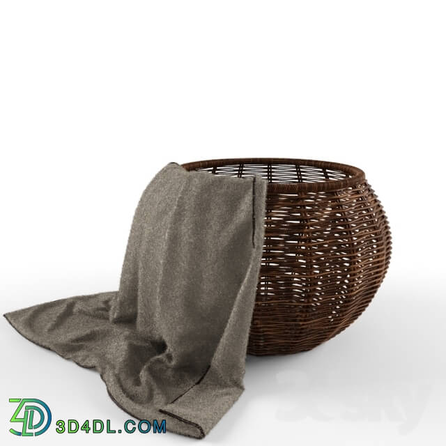 Bathroom accessories - wicker basket