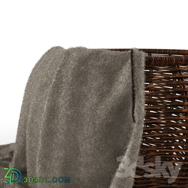 Bathroom accessories - wicker basket