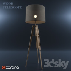 Floor lamp - Floor lamp_WOOD TELESCOPE 