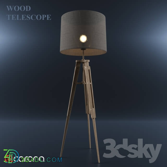 Floor lamp - Floor lamp_WOOD TELESCOPE