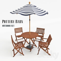 Table _ Chair - Pottery Barn Outdoor Set 