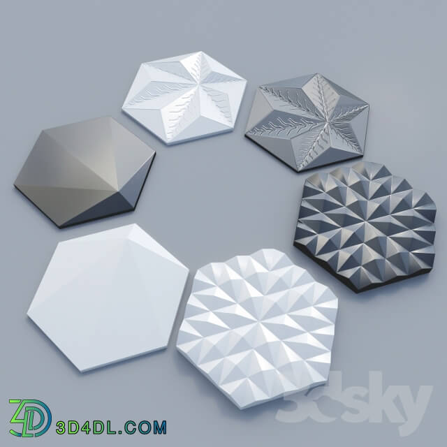 Bathroom accessories - 3 types of tiles Morpho tile