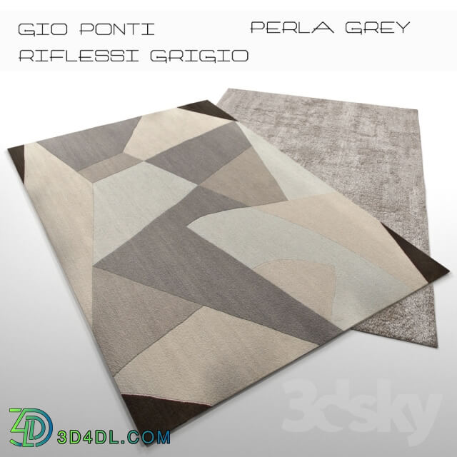 Carpets - Carpet GIO PONTI RIFLESSI GRIGIO _ PERLA GREY