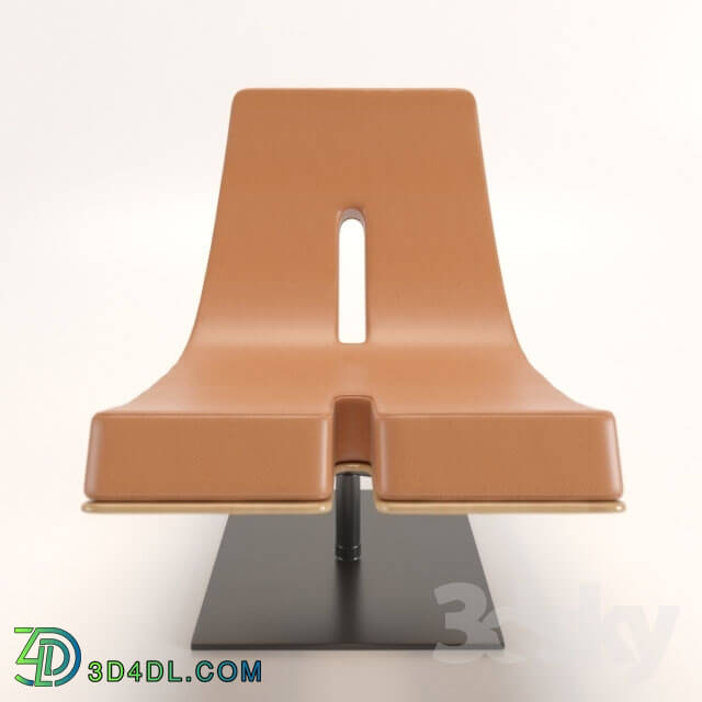 Arm chair - TABISSO TYPOGRAPHIA D Leather easy chair