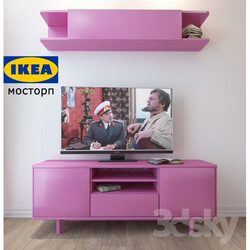 Sideboard _ Chest of drawer - Mostorp IKEA TV Stand and shelf wall 