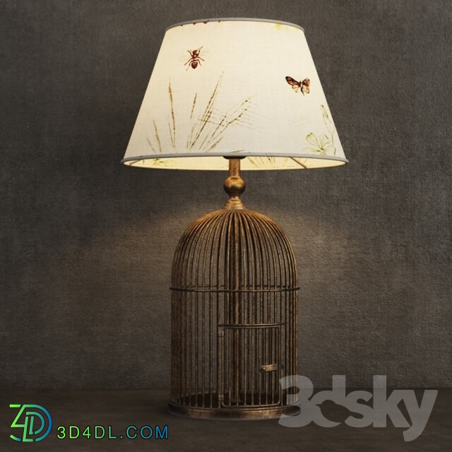 Table lamp - GRAMERCY HOME - METAL BIRDCAGE TABLE LAMP 1-015902