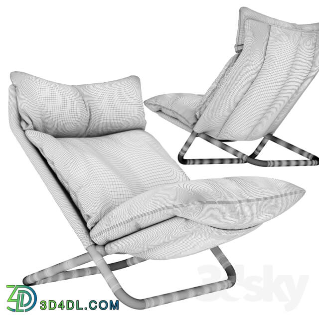 Arm chair - Cross high armchair by ARFLEX fabric