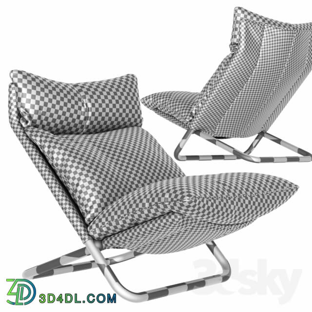Arm chair - Cross high armchair by ARFLEX fabric