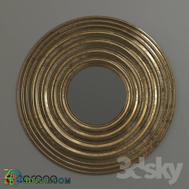 Mirror - Round mirror ODEON gold Maisons