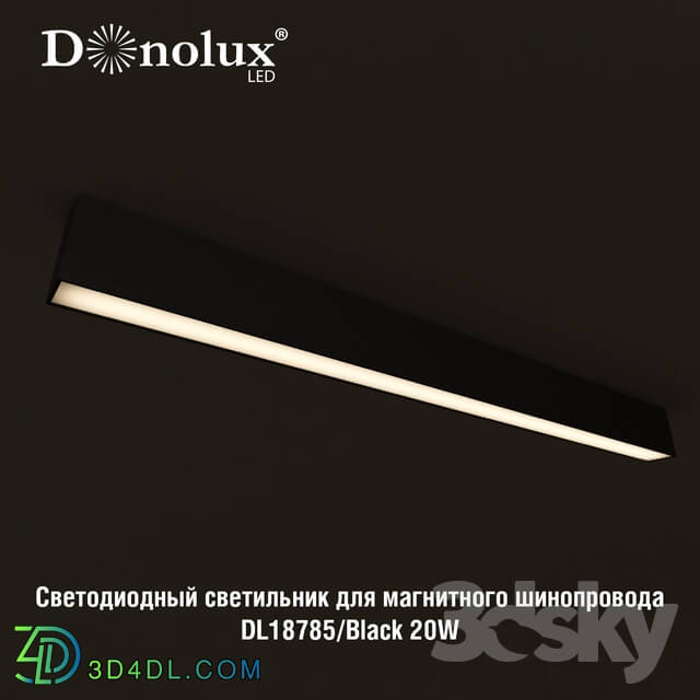 Technical lighting - Luminaire DL18785_Black 20W for magnetic busbar trunking