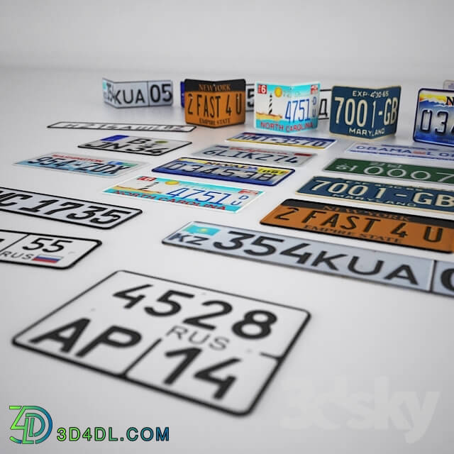 Other decorative objects - License plates