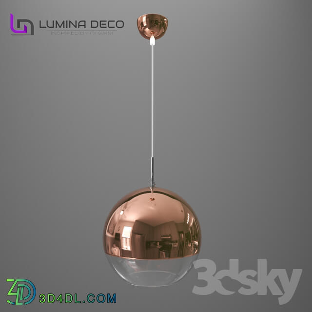 Ceiling light - _OM_ Pendant lamp Lumina Deco Veroni D20 Rose Gold