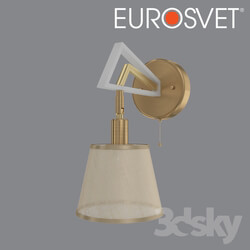 Wall light - OM Bra with lampshade Eurosvet 60082_1 gold bronze Alicante 