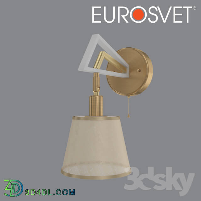 Wall light - OM Bra with lampshade Eurosvet 60082_1 gold bronze Alicante