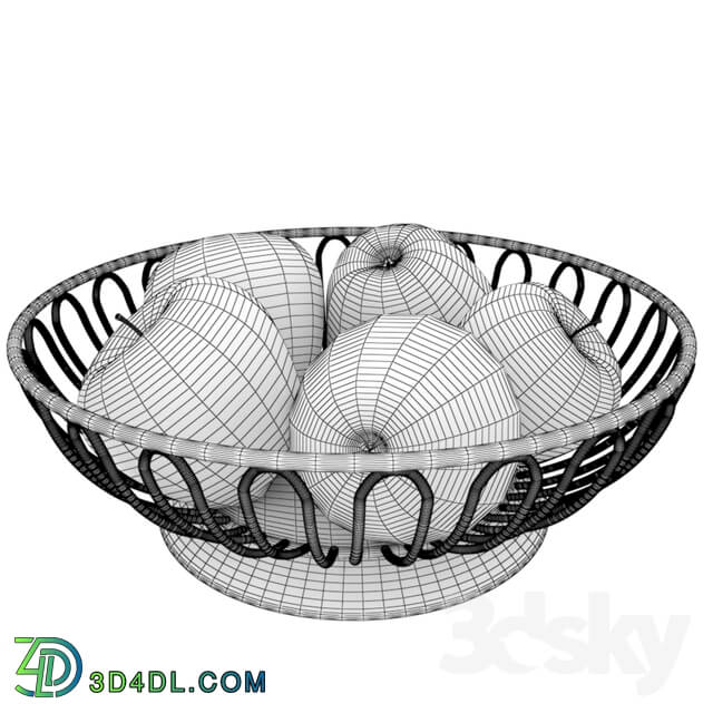 Food and drinks - Round Wire Basket 826