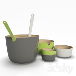 Tableware - Set of bamboo bowls 