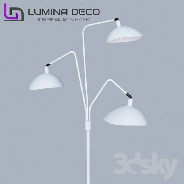 Floor lamp - _OM_ Floor Lamp Lumina Deco Adarrio white LDF 511-3-WT