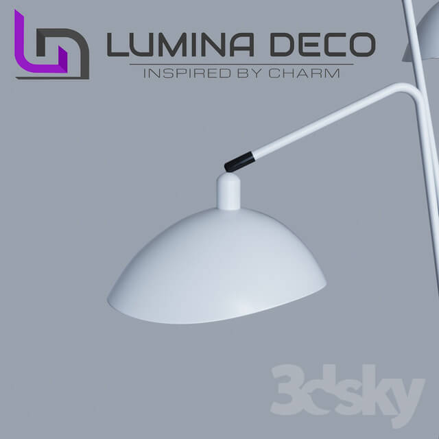 Floor lamp - _OM_ Floor Lamp Lumina Deco Adarrio white LDF 511-3-WT