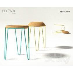 Table _ Chair - SPUTNIK studio Stool table _ 