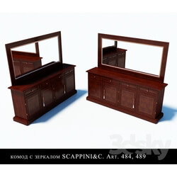 Sideboard _ Chest of drawer - dresser with zekralom SCAPPINI _amp_ C ART 484_ 489 