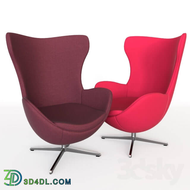 Arm chair - Egg chairs 4 color sets