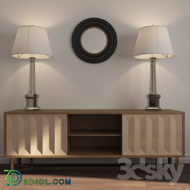 Sideboard _ Chest of drawer - Chest of drawers_ reading lamps_ mirror