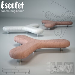 Other architectural elements - Escofet Boomerang Bench 