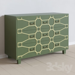 Sideboard _ Chest of drawer - Large green dresser Emerald 
