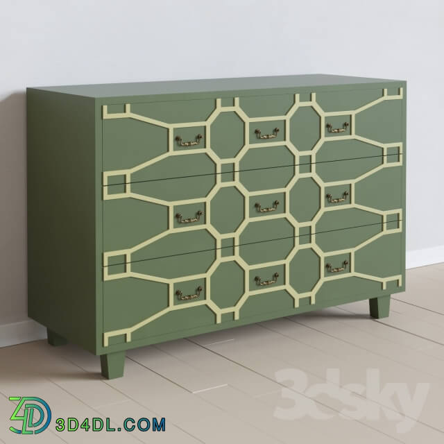 Sideboard _ Chest of drawer - Large green dresser Emerald