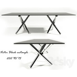 Table - Victor Black rectangle 