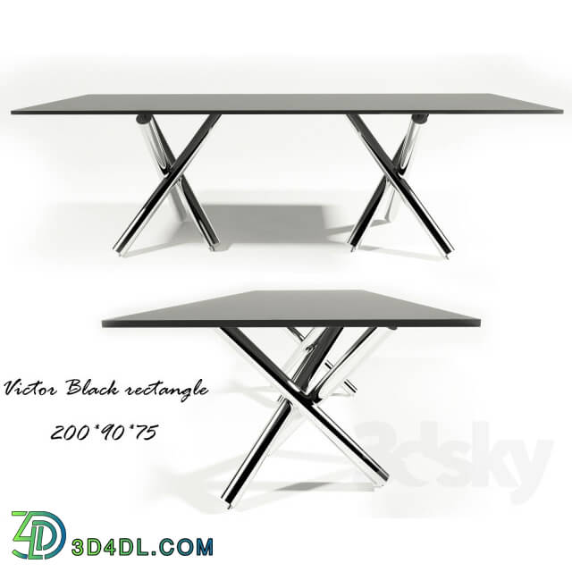 Table - Victor Black rectangle