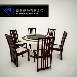 Table _ Chair - PL Marble Table 