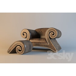 Arm chair - Armchair with puff Chair factory Bretz _Germany_ 