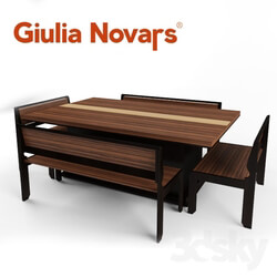 Table _ Chair - Milano Giulia Novars table with benches 