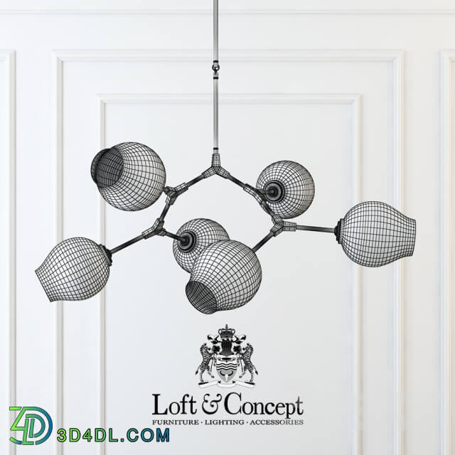 Ceiling light - CHANDELIER LINDSEY ADELMAN BRANCHING BUBBLE CHANDELIER 6 SMOKE