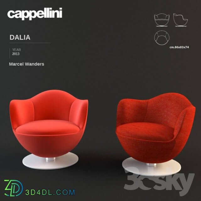 Arm chair - Cappellini Dalia armchair - Marcel Wanders