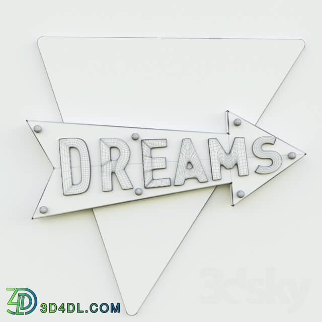 Other decorative objects - Wall Light Follow Your Dreams