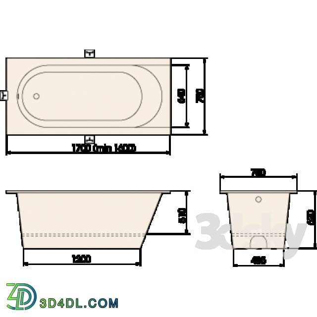 Bathtub - PAA VARIO LONG3