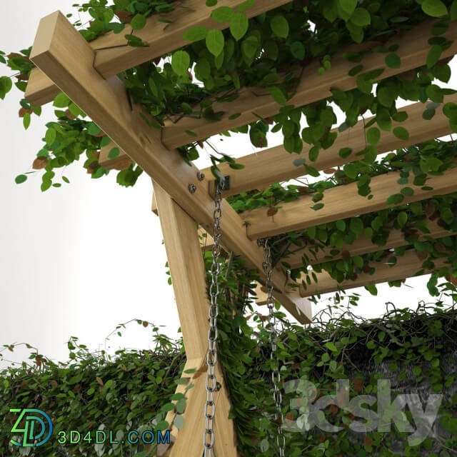 Other architectural elements - Swing for garden_ grass and wall