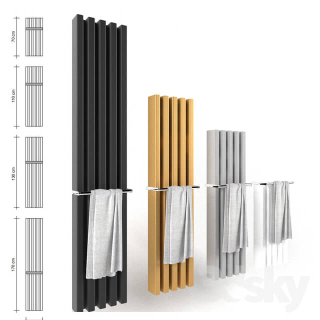 Towel rail - Decorative radiator set Soho Bathroom v1 by Palombo _ Vertical wall-mounted