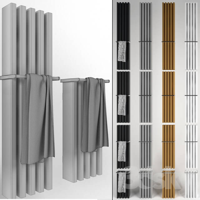 Towel rail - Decorative radiator set Soho Bathroom v1 by Palombo _ Vertical wall-mounted