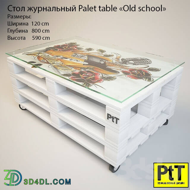 Table - Palet Table _quot_Old School_quot_