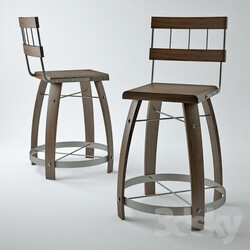 Chair - Barstool from the barrel 