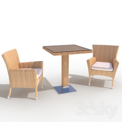 Table _ Chair - rattan table and chair 