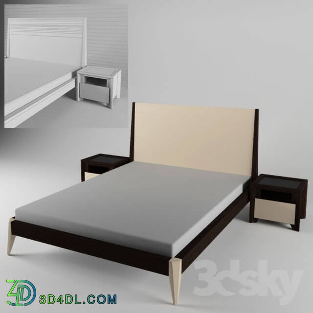 Bed - Makran Chicago bed with bedside tables