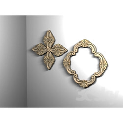 Decorative plaster - mirror frame and stucco semetri_nyj element 