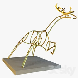 Sculpture - Statue of deer 