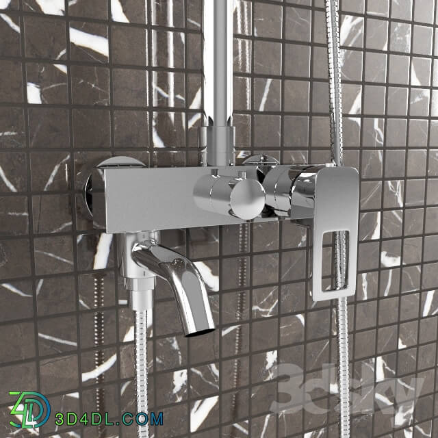 Faucet - Shower system with stationary watering 250mm 2330233-2D Elghansa