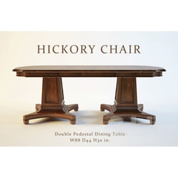 Table - Hickory White Double Pedestal Dining 