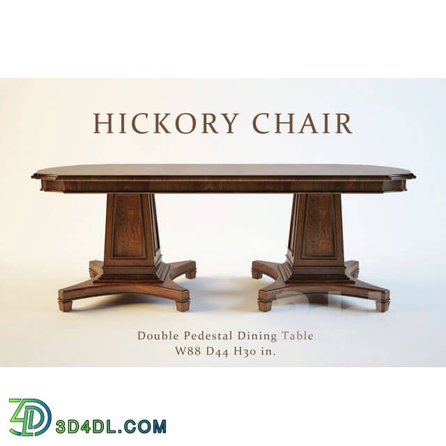 Table - Hickory White Double Pedestal Dining